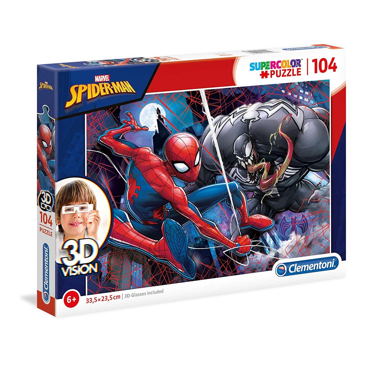 imza Kompozisyon Daktilo  Clementoni 104 Parçalı 3 Boyutlu Spiderman Yapboz Örümcek Adam Puzzle  Clementoni 6 Yaş ve Üzeri Çocuk Yapbozu – Bebekya