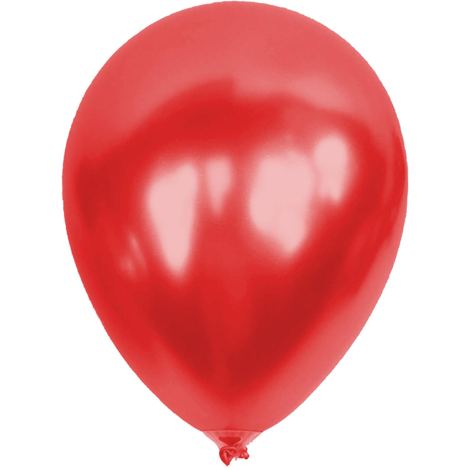 Helyuma Uyumlu Metalik Balon Metalik Kırmızı Balon 12 inch 5 Adet
